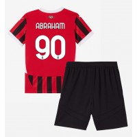 AC Milan Tammy Abraham #90 Hjemmebanesæt Børn 2024-25 Kortærmet (+ Korte bukser)